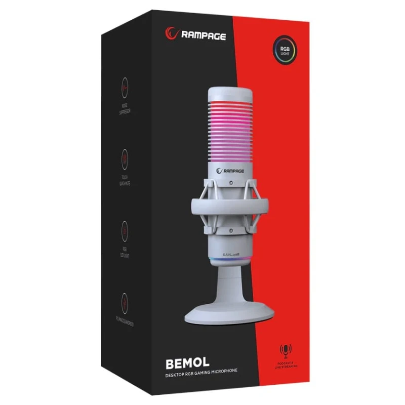 Микрофон Rampage Bemol White