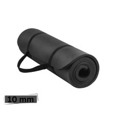 Yoqa üçün mat 2060 rezin, 180x65x1 sm, qara