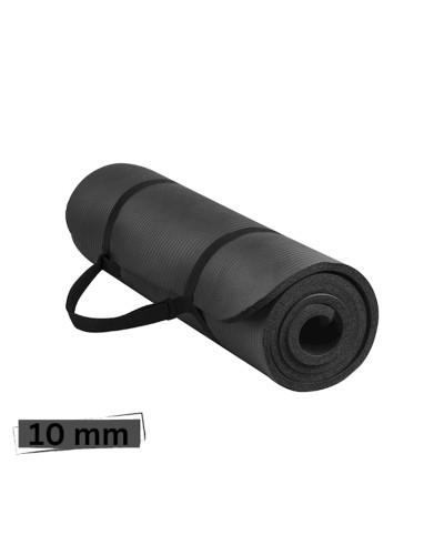 Yoqa üçün mat 2060 rezin, 180x65x1 sm, qara