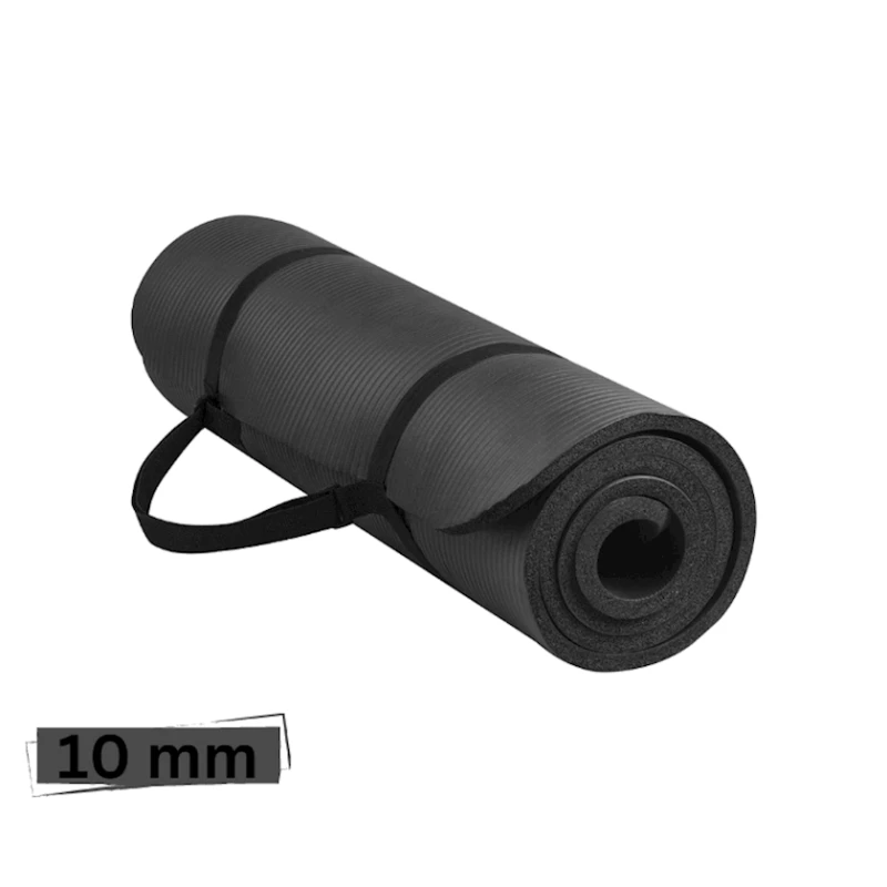 Yoqa üçün mat 2060 rezin, 180x65x1 sm, qara