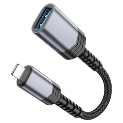 Конвертер Hoco UA24 Lightning to USB Black