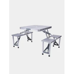 Набор складной стол со стульями UM001000850, алюминий Набор складной стол со стульями UM001000850, алюминий