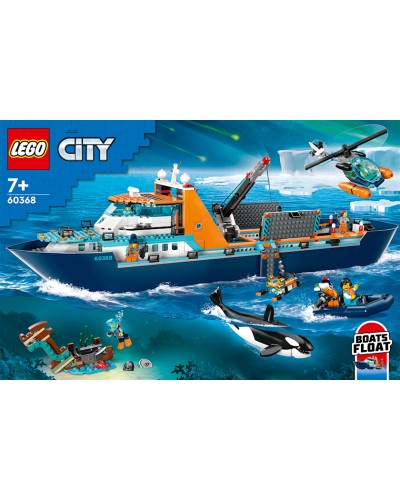 Konstruktor LEGO City Exploration Arctic Research Ship 60368, 7+ yaş, 815 hissə