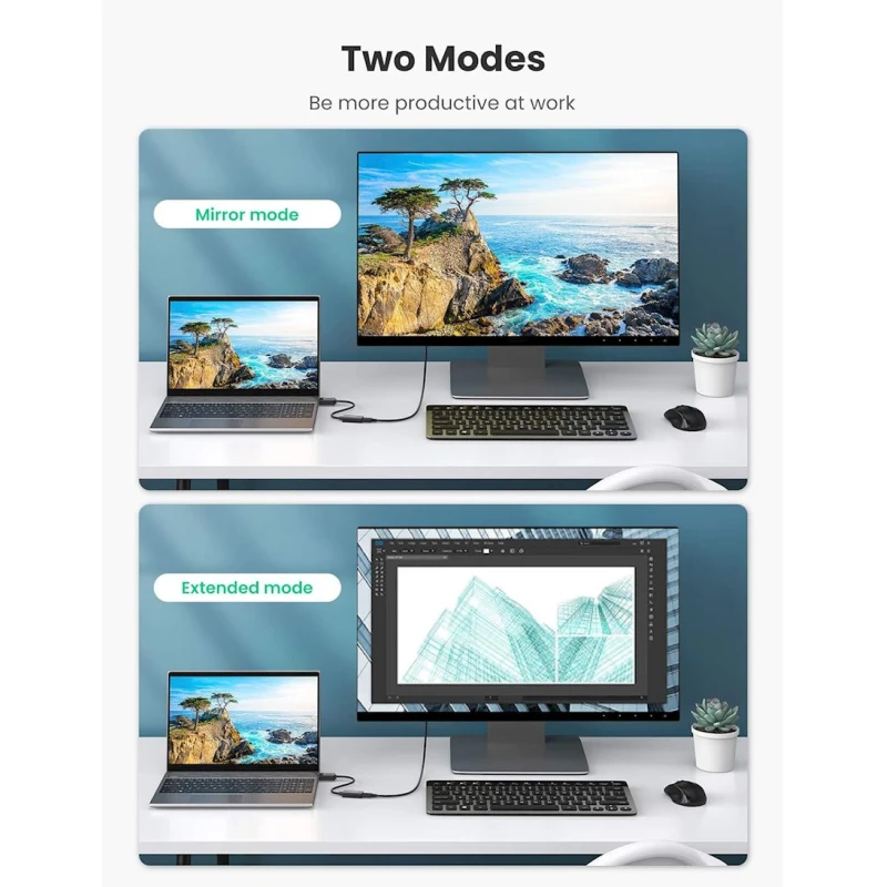 Переходник Ugreen MM137 70694 Display Port Male to HDMI Female Black 25 sm