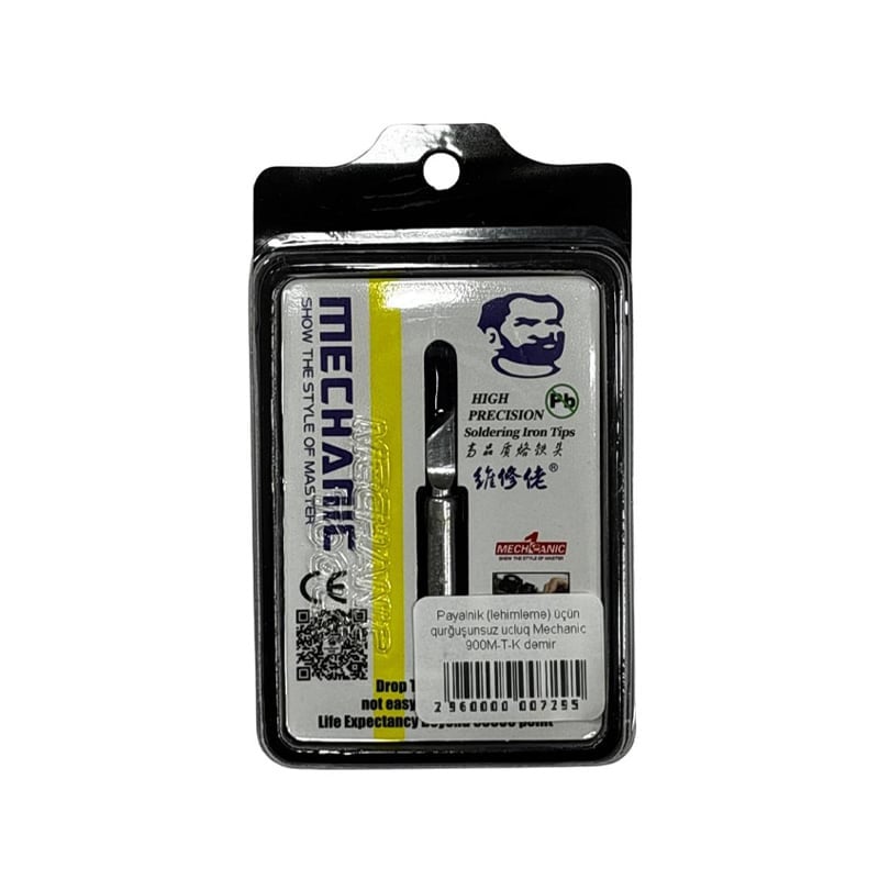 Payalnik lehimləmə üçün qurğuşunsuz ucluq Mechanic 900M-T-K dəmir Payalnik lehimləmə üçün qurğuşunsuz ucluq Mechanic 900M-T-K dəmir