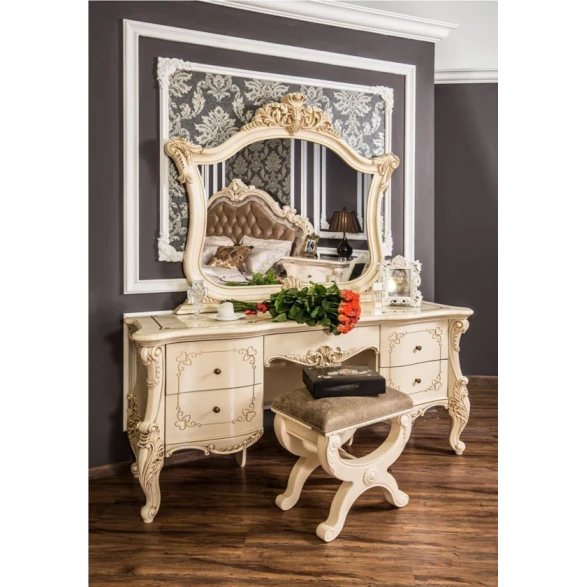 Набор мебели для спальни Era Mebel Rosella, кремовый (кровать 218x212x160 см, шкаф 250x65x245 см, комод 171x55x81 см, прикроватная тумба 72.5x50x71 см, зеркало 113.5х120 см) Набор мебели для спальни Era Mebel Rosella, кремовый (кровать 218x212x160 см, шкаф 250x65x245 см, комод 171x55x81 см, прикроватная тумба 72.5x50x71 см, зеркало 113.5х120 см)