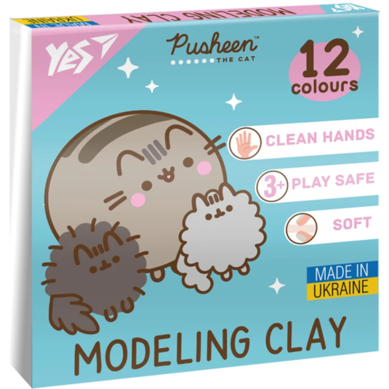 Пластилин Yes Pusheen 540669, 12 цветов Пластилин Yes Pusheen 540669, 12 цветов