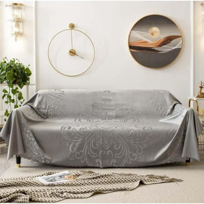 Накидка на диван ZZ-ZZ-0195, 180x220 см, серая Накидка на диван ZZ-ZZ-0195, 180x220 см, серая