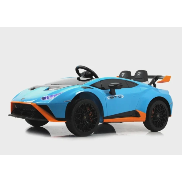 Uşaq elektrik avtomobili Lamborghini Huracan STO E888EE, göy, 10 yaşa qədər