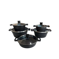 Набор кастрюль Z.H ZGH_00595, гранит, черный, 20/24/28/32 см
