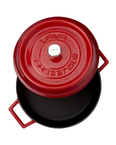 Böyük tava Lava Multi-Purpose, çuqun, qırmızı, 24 sm