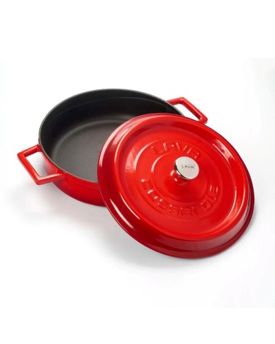 Böyük tava Lava Multi-Purpose, çuqun, qırmızı, 24 sm