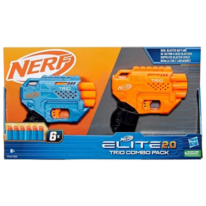 Бластеры Hasbro Ner Elite 2.0 Trio Combo Pack F6786, 8+ лет Бластеры Hasbro Ner Elite 2.0 Trio Combo Pack F6786, 8+ лет