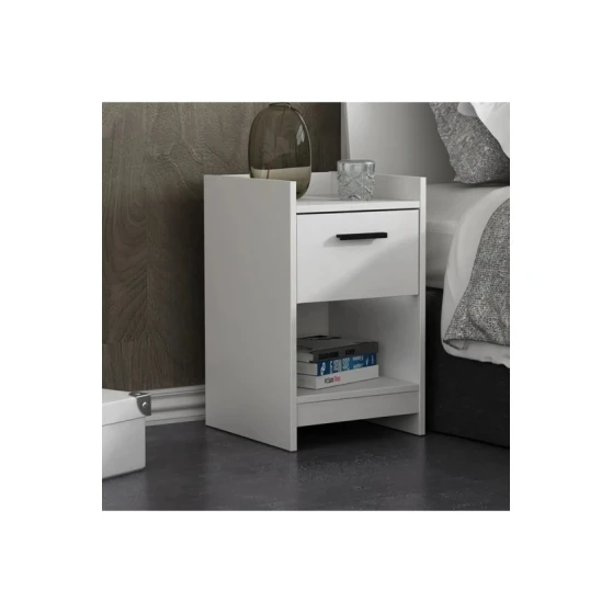 Тумба прикроватная Ev Plus Space, ЛДСП, белая, 40х35х55 см Тумба прикроватная Ev Plus Space, ЛДСП, белая, 40х35х55 см