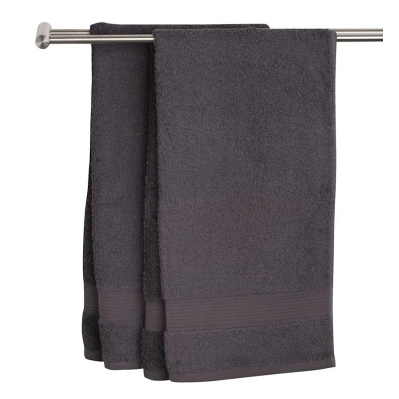 Полотенце банное JYSK Karlstad By Kronborg, 70x140 см, хлопок, темно-серый