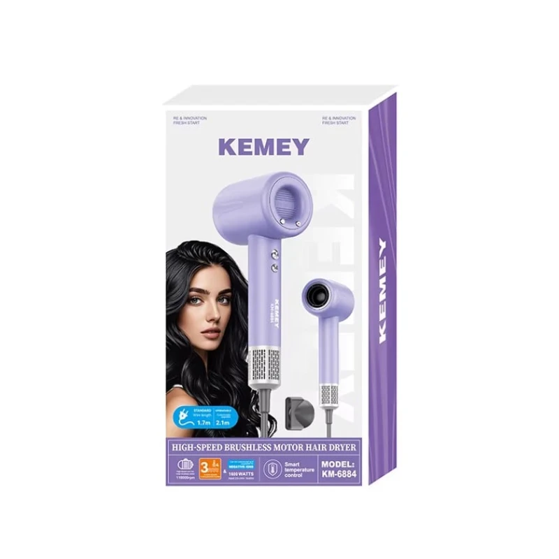 Фен Kemei KM-6884 Purple Фен Kemei KM-6884 Purple