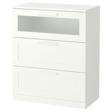 Komod IKEA Brimnes, ağ, 78x95 sm