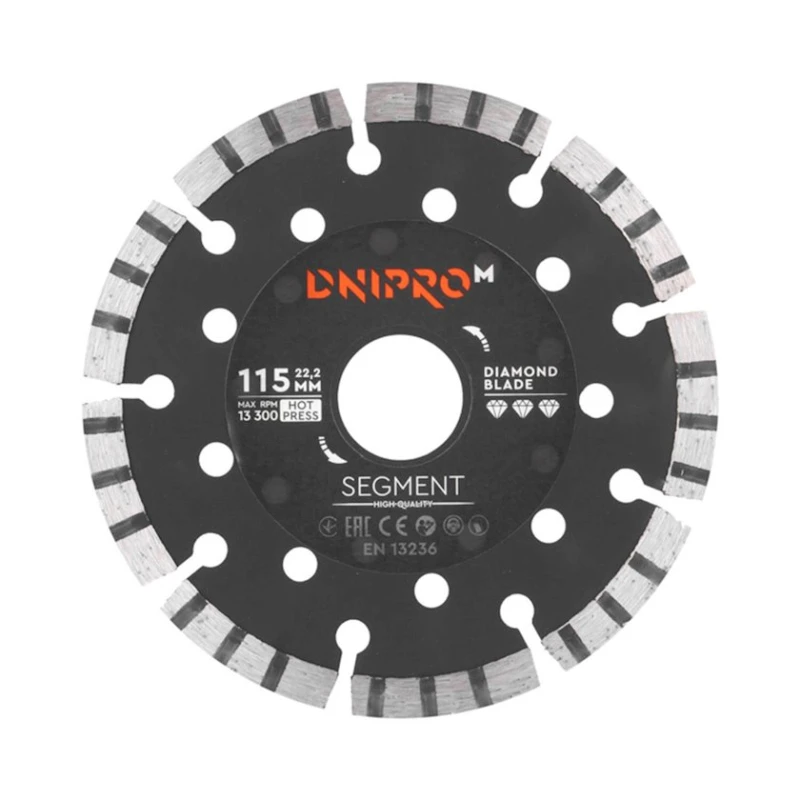 Алмазный диск Dnipro-M Segment 81945000, 115х22.2 мм Алмазный диск Dnipro-M Segment 81945000, 115х22.2 мм