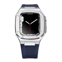 Qayış və çexol SW709 Apple Watch 44/45mm üçün Blue/Silver