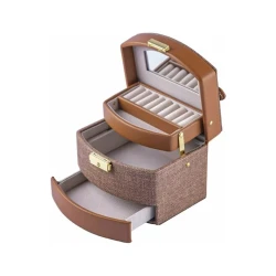 Органайзер для украшений mucru_104, коричневый, 13x12x15 см