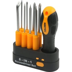 Набор отверток Tolsen 8 в 1, черный