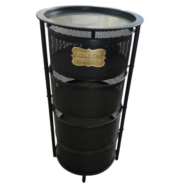 Корзина для фруктов и овощей 4-х ярусная 128 черная Корзина для фруктов и овощей 4-х ярусная 128 черная
