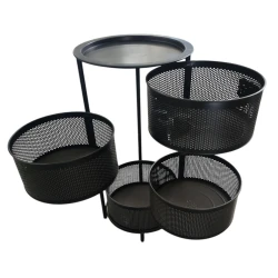 Корзина для фруктов и овощей 4-х ярусная 128 черная