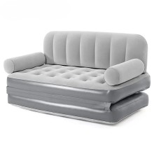 Şişmə divan, PVC, boz, 188x152x64 sm