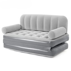 Şişmə divan, PVC, boz, 188x152x64 sm