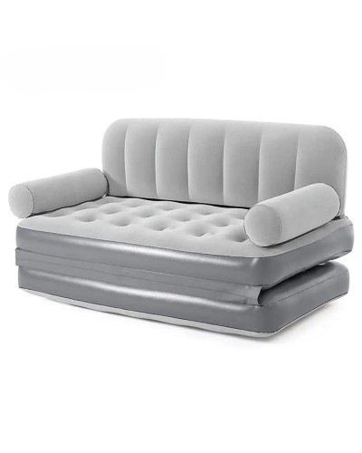 Şişmə divan, PVC, boz, 188x152x64 sm