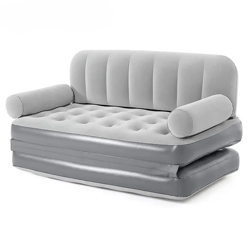 Надувной диван, ПВХ, серый, 188х152х64 см Надувной диван, ПВХ, серый, 188х152х64 см