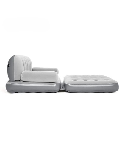 Şişmə divan, PVC, boz, 188x152x64 sm