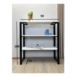 Стеллаж 3563_LoftVoltWhite,, 90x35x100 см, ЛДСП, белый Стеллаж 3563_LoftVoltWhite,, 90x35x100 см, ЛДСП, белый
