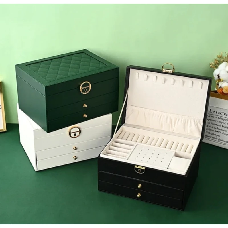 Органайзер 3-х цветный, белый, черный, зеленый, экокожа 23x17,13,5 см