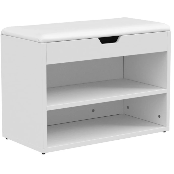 Тумба для обуви Art Mebel 1, ламинат, белая, 45х60х30 см