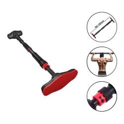 Turnik Pull Up Bar 6498, 90-130 sm, qara-qırmızı tutacaqlı