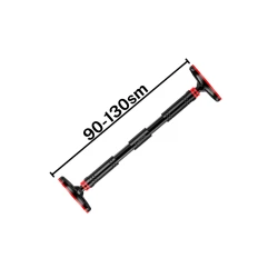 Turnik Pull Up Bar 6498, 90-130 sm, qara-qırmızı tutacaqlı