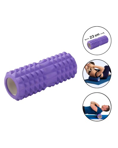 Tikanlı masaj roliki Gymnic 1004/2, bənövşəyi, 23 sm