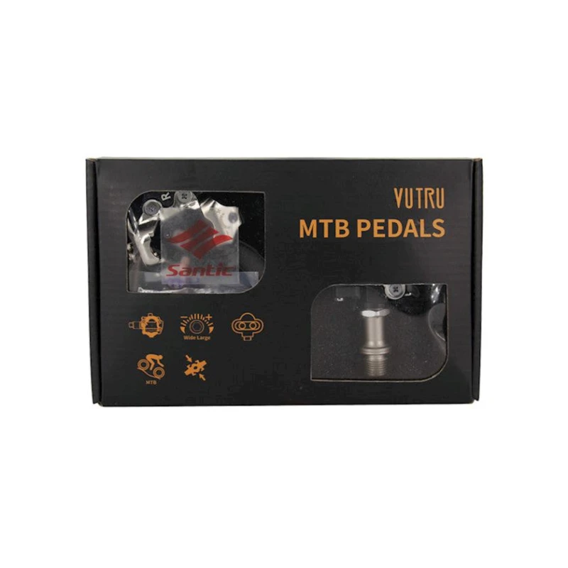 Велосипедные педали Santic W0P081, черные/серебристые, 2 шт Велосипедные педали Santic W0P081, черные/серебристые, 2 шт