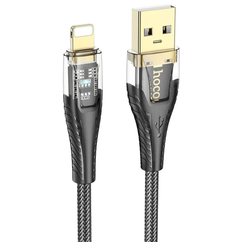 Кабель USB Hoco U121 USB to Lightning Black Кабель USB Hoco U121 USB to Lightning Black