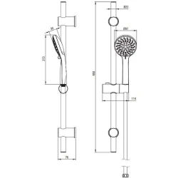 Душевой комплект Deante Avis NGV 051K, нержавеющая сталь/пластик, серебристый Душевой комплект Deante Avis NGV 051K, нержавеющая сталь/пластик, серебристый