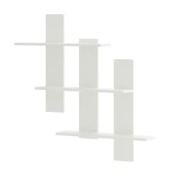 Полка настенная Lobi 12115576, ЛДСП, белая, 84x15x84 см