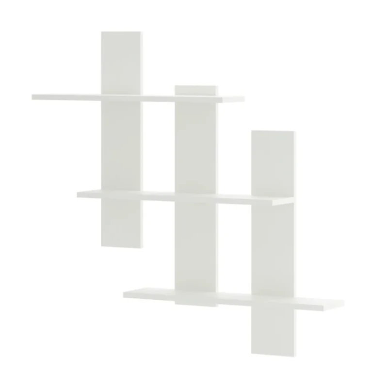 Полка настенная Lobi 12115576, ЛДСП, белая, 84x15x84 см Полка настенная Lobi 12115576, ЛДСП, белая, 84x15x84 см