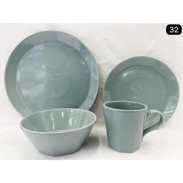 Набор столовой посуды 911miv, керамика, зеленый, 4 персон, 16 предметов Набор столовой посуды 911miv, керамика, зеленый, 4 персон, 16 предметов