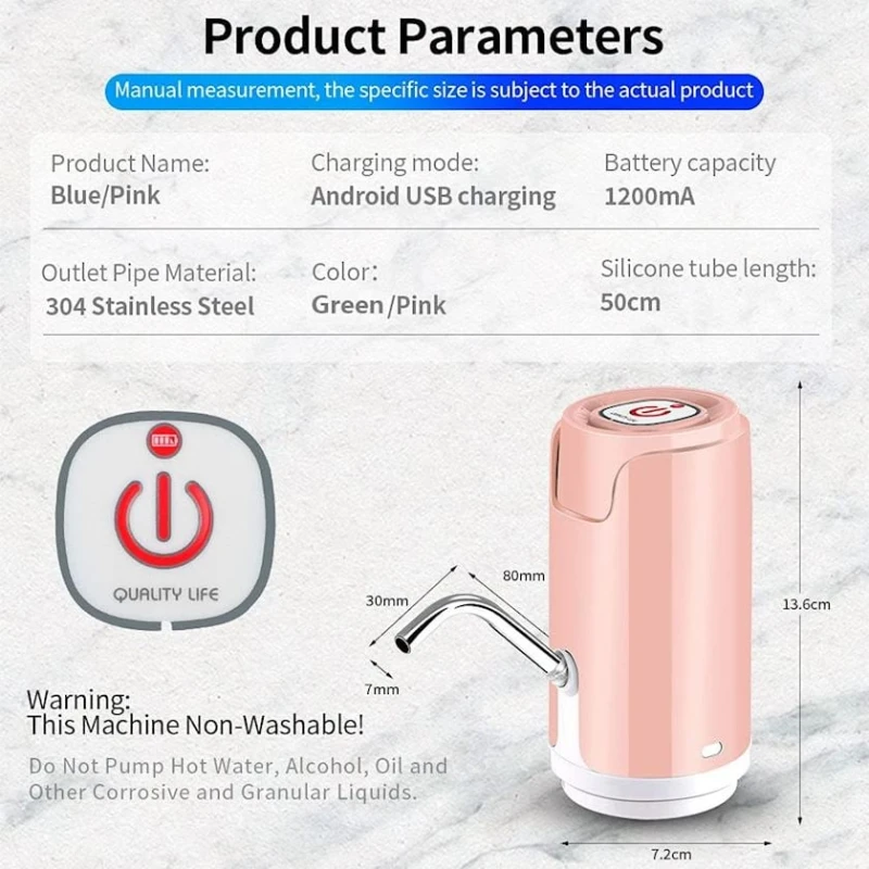 Elektrik su pompası Water Dispenser A03 Pink Elektrik su pompası Water Dispenser A03 Pink