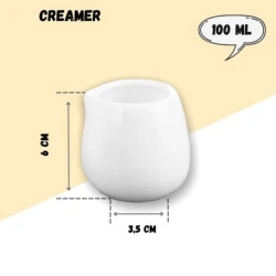 Молочник Wilmax 995003/A, 100 мл, фарфор, белый