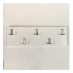 Вешалка Art_asilqan_1, ламинат, белая, 20х80 см