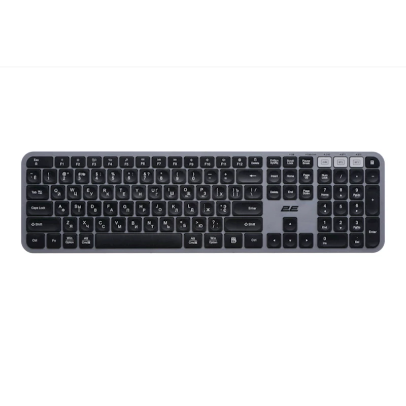 Клавиатура 2E KS240 WL BT Gray (2E-KS240WG) Клавиатура 2E KS240 WL BT Gray (2E-KS240WG)