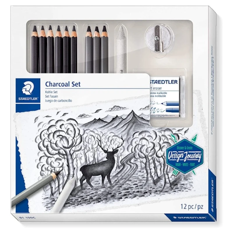 Набор для рисования Staedtler Set Charcoal, 12 предметов