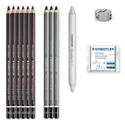 Набор для рисования Staedtler Set Charcoal, 12 предметов Набор для рисования Staedtler Set Charcoal, 12 предметов